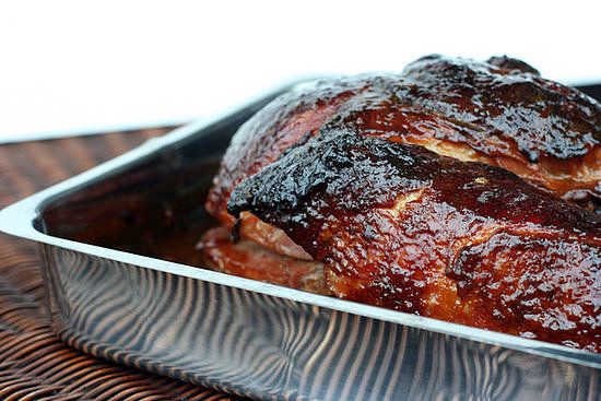 Molasses and cinnamon ham